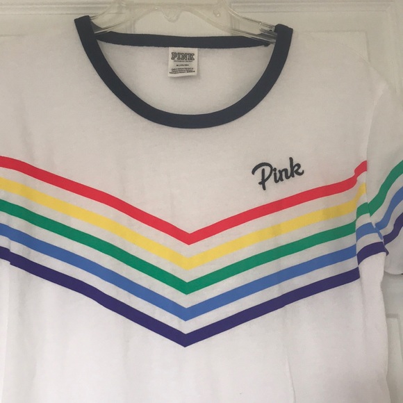 ✨HOST PICK✨🌈PINK Victoria’s Secret Tee🌈 - Picture 2 of 4